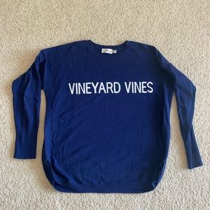 Vineyard Vines navy cotton sweater.  Women's. M
